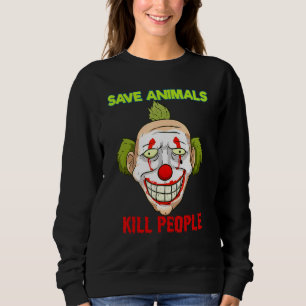 Save Animals Horror Halloween Vegan Sweatshirt