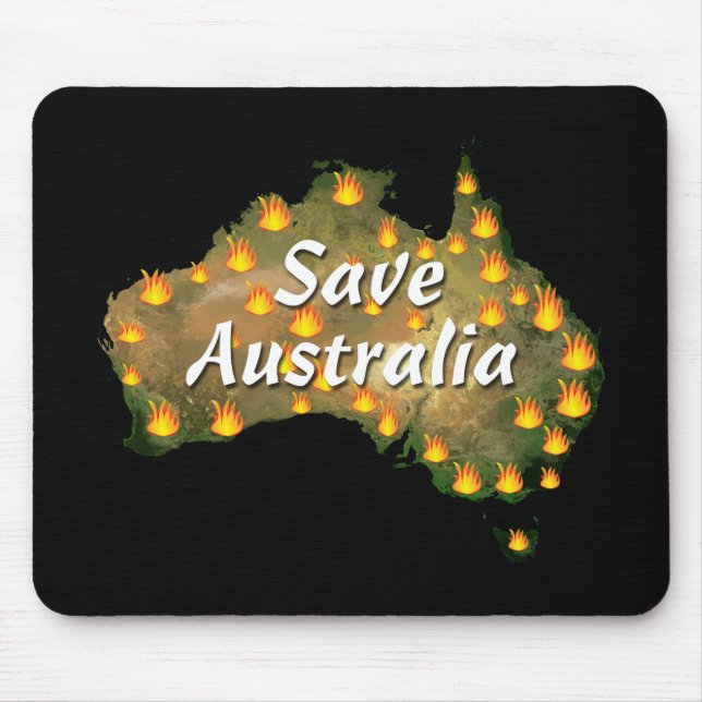 Save Australia From Bushfire Disaster Mouse Pad (Front)
