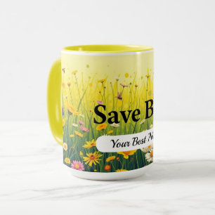 Save Bees Dot Mug Custom