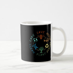 Save Bees Rescue Animals Recycle Plastic Earth Day Coffee Mug