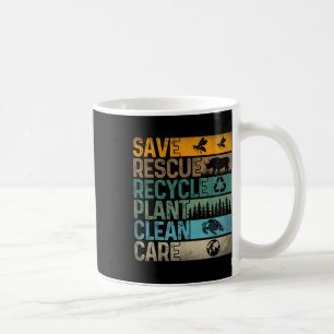 Save Bees Rescue Animals Recycle Plastics Fun Eart Coffee Mug