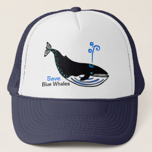 Save Blue WHALES - Endangered animal - Wildlife Trucker Hat
