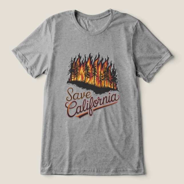 Save California Tri-Blend Shirt (Design Front)