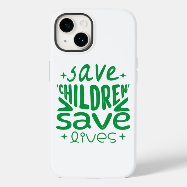 Save Children, Save Lives Case-Mate iPhone Case (Back)