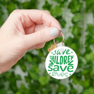 Save Children, Save Lives Favour Tags Keychain