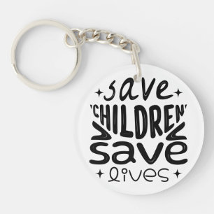 Save Children, Save Lives Favour Tags Keychain
