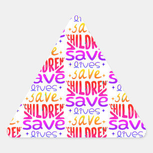 Save Children, Save Lives Triangle Sticker