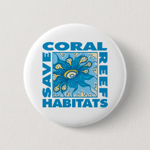 Save Coral Reefs 2 Inch Round Button