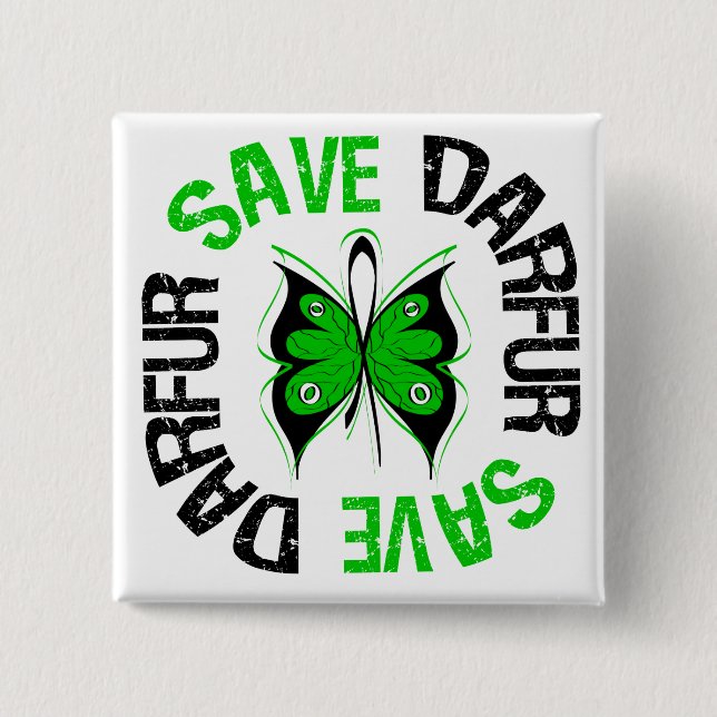 Save Darfur 2 Inch Square Button (Front)