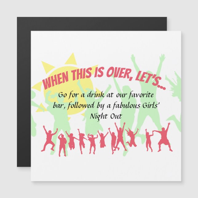 Save Date WHEN THIS IS OVER LET'S After Lockdown Magnetic Invitation (Front/Back)