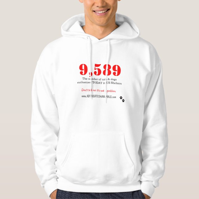 Save Death Row Shelter Animals- Hooded Sweatshirt! Hoodie (Front)
