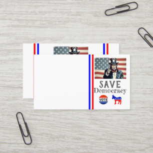Save Democracy Carte de visite