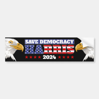 Save Democracy - Harris 2024 Bumper Sticker