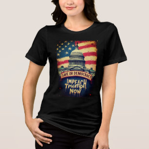 Save Democracy Impeach Trump  Tri-Blend Shirt