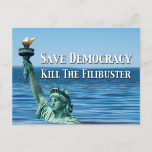 Save Democracy Kill The Filibuster Postcard