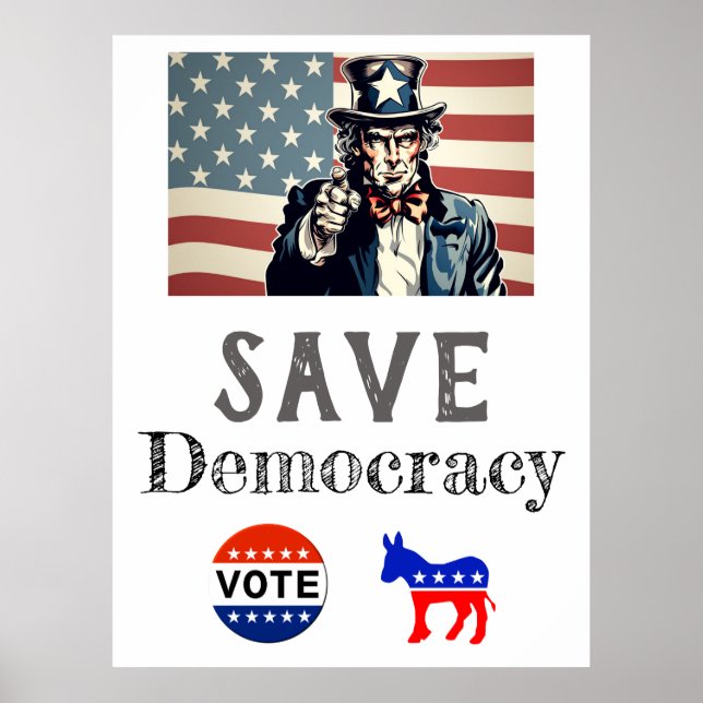 Save Democracy Poster (Front)