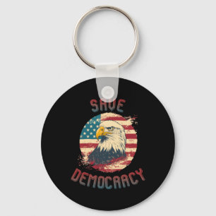 Save Democracy Sticker1  Keychain