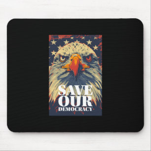Save Democracy Sticker Mouse Pad