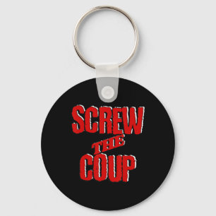 Save Democracy Unite Screw The Coup Trump And Clow Keychain
