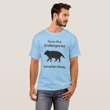 Save Endangered Tasmanian Devil Black Silhouette