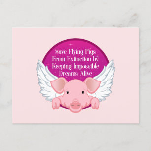 Save Flying Pigs Postcard