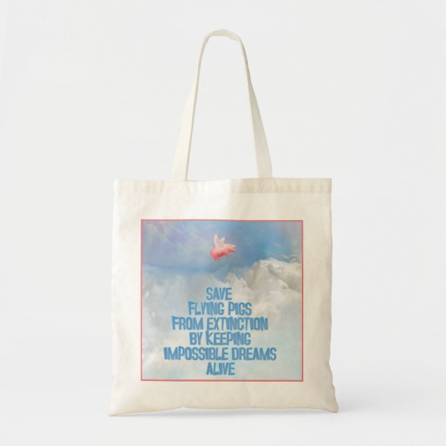 Save Flying Pigs Tote Bag (Front)
