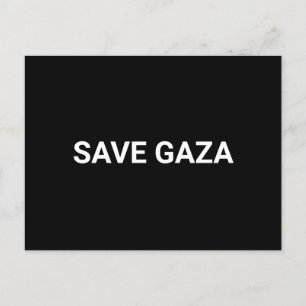 Save Gaza black white custom text minimalist Postcard