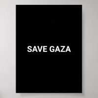 Save Gaza black white custom text minimalist