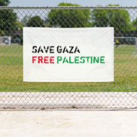 Save Gaza Free Palestine black red green white