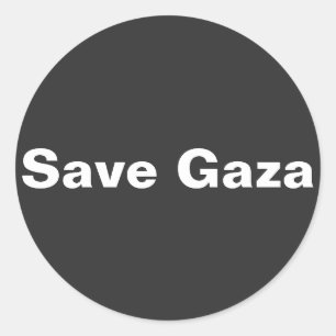 Save Gaza Simple Text Supporting Gaza Palestine Classic Round Sticker