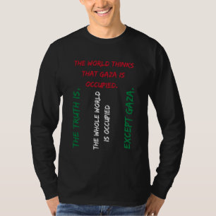 Save Gaza T-shirt, Free Palestine Tee - Flag Colou