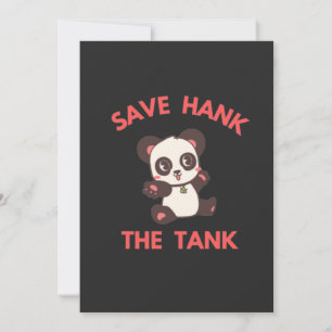 Save Hank The Tank Funny Holiday Card