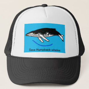 Save Humpback WHALES - Marine wildlife -Ocean blue Trucker Hat
