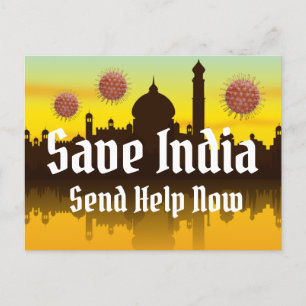 Save India From Covid-19 Postcard