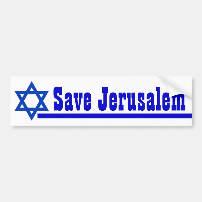 Save Jerusalem Bumper Sticker (Front)