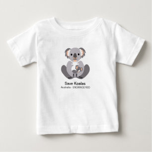 Save KOALAS - Australia- Endangered animal graphic Baby T-Shirt