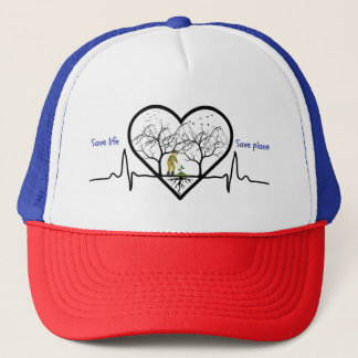 Save Life Save Planet Earth Day Tee Trucker Hat