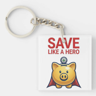 Save Like A Hero – Super Piggy Bank Keychain