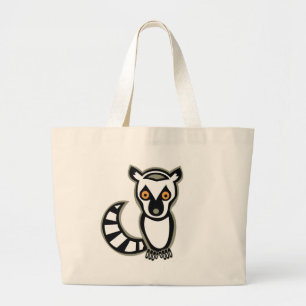 "SAVE" LUNA the LEMUR Large Tote Bag