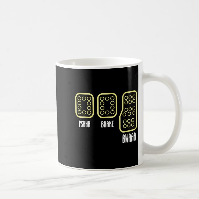 Save Manual Pedal Shift Diagram Car Racing Funny Q Coffee Mug (Right)