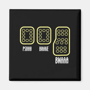 Save Manual Pedal Shift Diagram Car Racing Funny Q Magnet