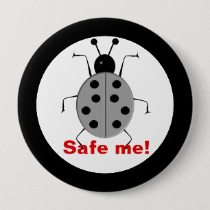 Save me! Cute colourful ladybugs,personalized 4 Inch Round Button