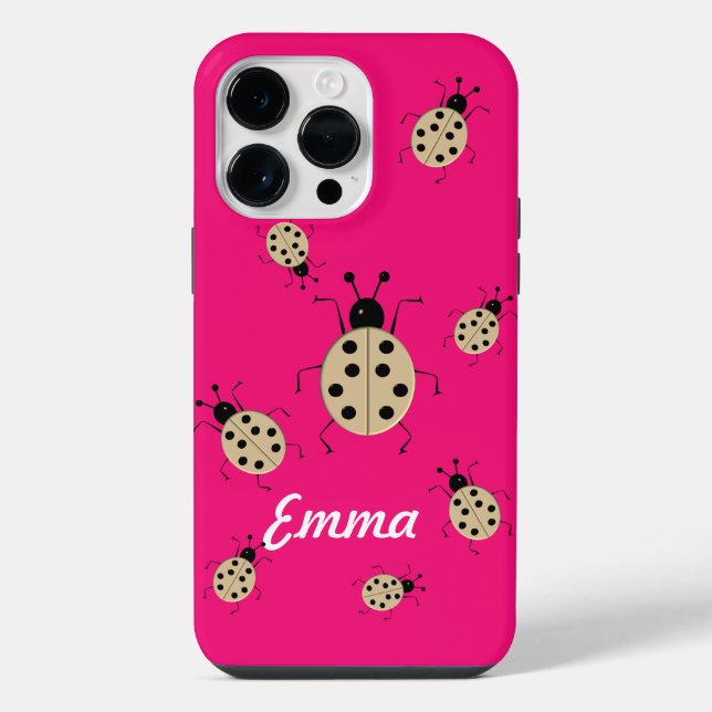 Save me! Cute colourful ladybugs,personalized iPhone Case (Back)