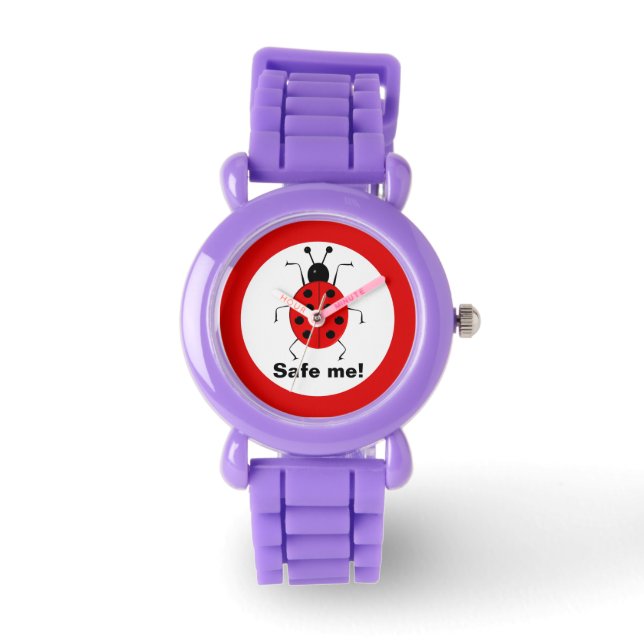 Save me! Cute colourful ladybugs,personalized  Watch (Front)