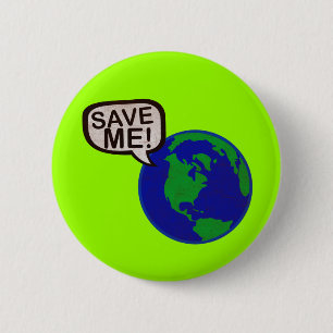 Save Me - Earth 2 Inch Round Button