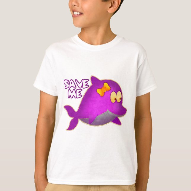 Save Me SAVE THE WHALES T-Shirt (Front)