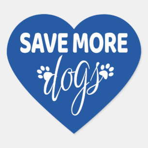 Save More Dogs - Dog Rescue Heart Sticker