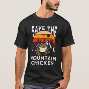 Save Mountain Chicken Frogs Retro Amphibian Pet T-Shirt