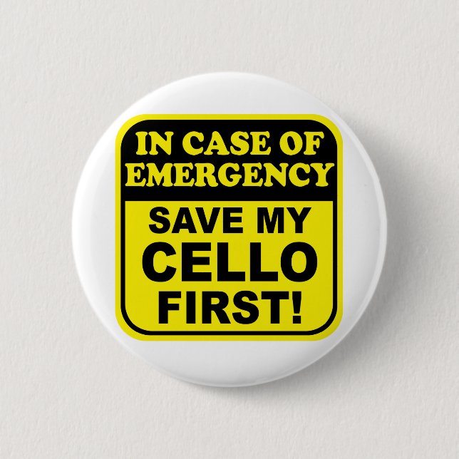 Save My Cello 2 Inch Round Button (Front)