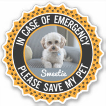 Save My Pet Safety Alert Name Photo Custom Colour